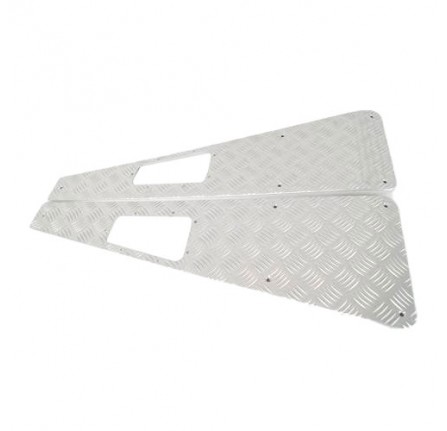 Defender Black Powder Coated Wing Tops Pair with Right-hand Aerial Hole 1983-2007