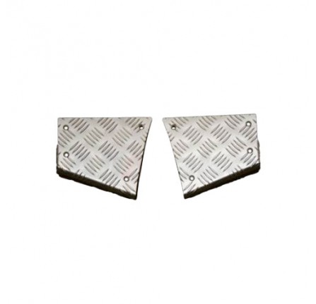 Chequer Plate 3mm Silver 90 Rear Body Corners Anodised Boxed Pair Inc. Fixings