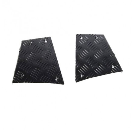 Chequer Plate Kit 3mm Black Defender 90 Rear Body Corners Pair Inc Fixings