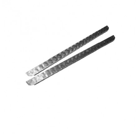 Chequer Plate Kit 3mm Sill Protectors Uncoated 110 4 Or 5 Door Only Boxed Pair with Fittings