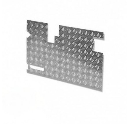Chequer Plate Inner Rear Door Early 90/110 with Wiper and Small Check Strap