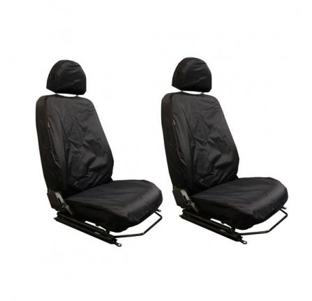 90/110 TD4 Front Outer Seat Covers Pair Black Nylon 2007ON