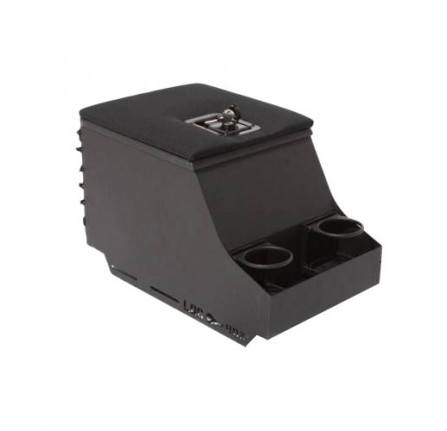 Loc Box Xs Black Rack 2006-2007 Graphite Carton All Steel Construction with Locking Lid Spare Key Inside Liner Padded Lid Map Pocket 2 x Fold Away Cup Holders Trimmed and All Fixings.