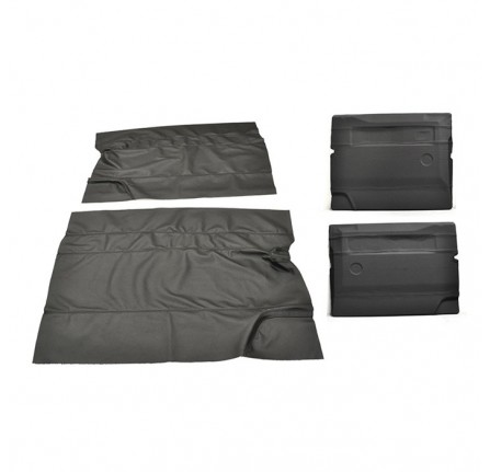 Door Trim Cover Kit Front Pair Defender - Xs Vinyl - Black S