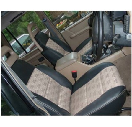 Discovery I (Early Type) Brown Logo - 2 Seat Trim Kit - 4 Pie