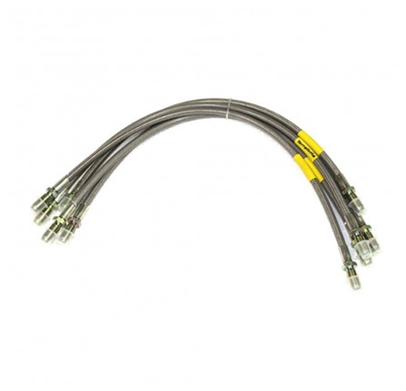 Terrafirma Stainless Steel Braided Brake Hoses Standard Length for Discovery 94MY on with Abs