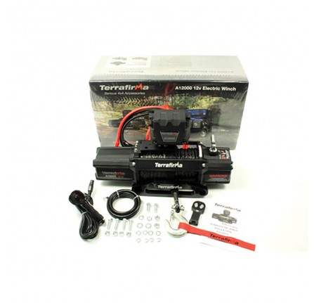 Terrafirma A12000 Winch Synthetic Rope Wireless and Cable Remote