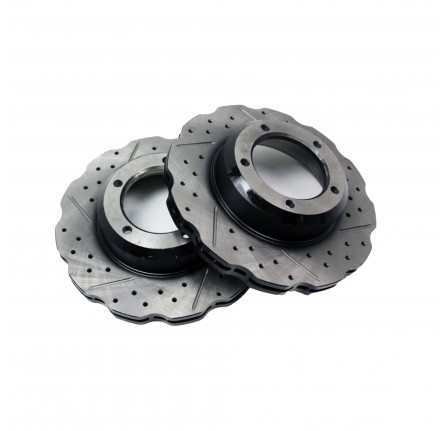 (Pair) Terrafirma Vented Drilled and Grooved Wavey Discs