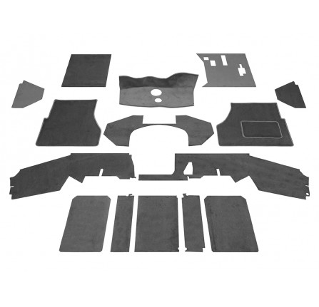 Front Carpet Set RHD Grey for Defender LT77 90/110