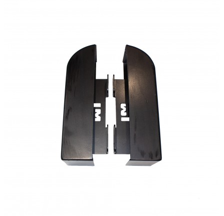 Rear Bumpers Pair Black Powder Coated Over Zinc (Front Bumper Style)