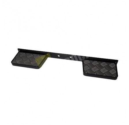 Rear Twin Step Chequer Plate Tread - Black