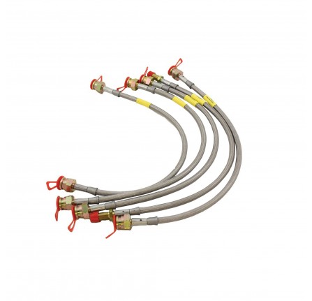 Brake Hose Kit S/Steel Braided Standard Length Discovery 1992/4 Ka-la Consists Of 5 Hoses