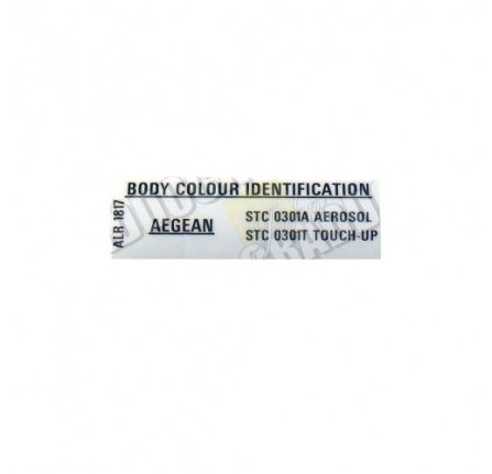 Body Colour ID Label Aegean Blue Discovery