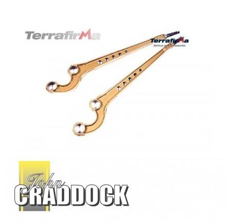 Terrafirma Caster Corrected Radius Arms 90/110/130/D1/RRC 3 Degree to Correct Geometry on Vehicles Lifted 2-3 Inch (50-75mm) (Pair) .