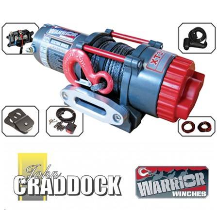 Warrior C3500XT 12V Electric Winch 3500LB Capacity with Synthetic Rope/Fairlead