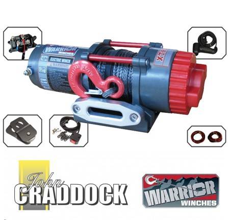 Warrior Ninja C4500XT 12V Electric Winch 4500LB Capacity with Steel Cable