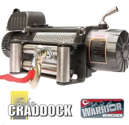 Warrior C9500HS 12V Electric Winch 9500LB Capacity High Speed Includes Wirerope.