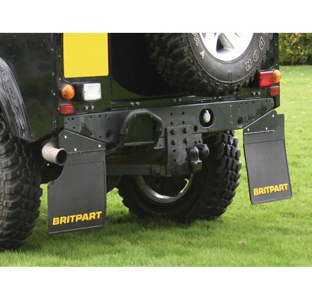 Rear Pair Of Britpart Mudflaps Yellow Logo