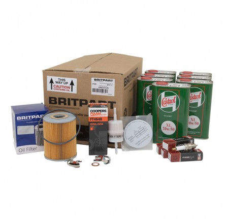 Series 2/3 2.25 Petrol Service Kit 1964 Onwards Britpart with Castrol Oil and Sliding Points for Lucas Distributors