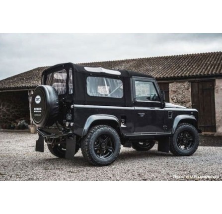 90" Xs Black Hood No Alpine with Quarter Windows Stayfast