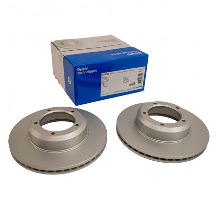 Delphi Front Brake Discs Vented Pair