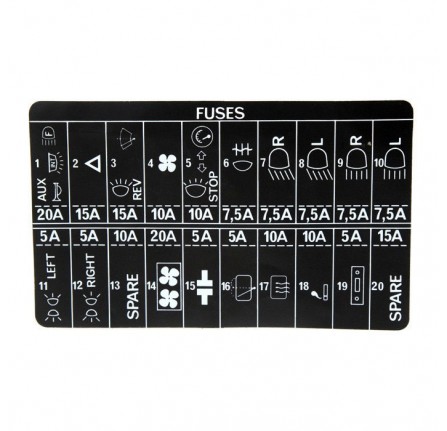 Decal Fuse Label (HA705857 to LA939975)