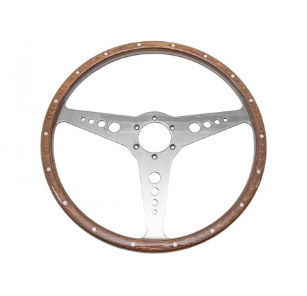 Moto Lita MK3 15" Flat Wooden Steering Wheel Mid Brown