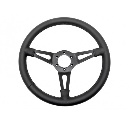 Moto Lita MK4 Dished 14" Black Leather Steering Wheel
