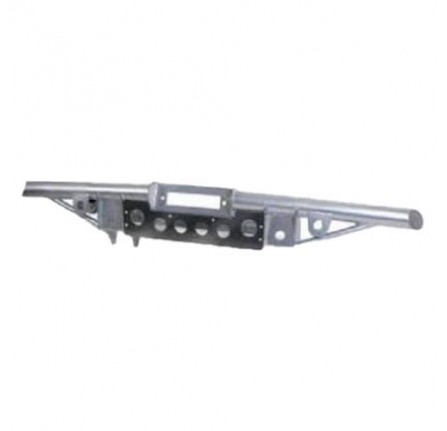 Tubular Winch Bumper Black Silver 90/110 by Bearmach