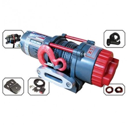 Warrior C3500XT 12V Electric Winch 3500LB Capacity with Synthetic Rope/Fairlead