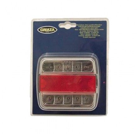 Led Rear Lamp 12V 5 Function 100 x 100 x 40mm