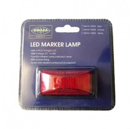 Led Red Marker Lamp 12/24V 74 x 38 x 30mm