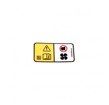 Genuine Decal Radiator Fan Warning