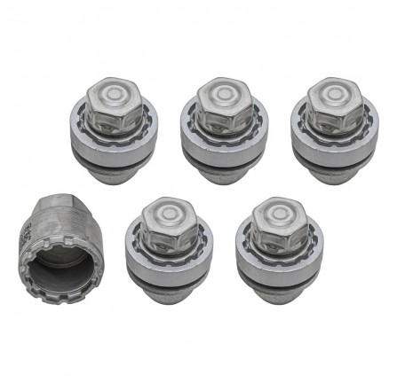 Locking Wheel Nut Set Silver DEFENDER2020