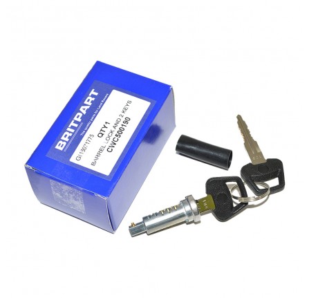 Barrel Lock and 2 Keys for Door Vehicles without Steering Column Lock