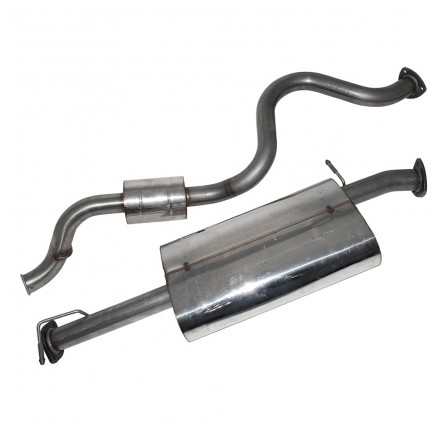 Defender 110 TD5 Stainless Steel Exhaust System Centre Box and Rear Silencer
