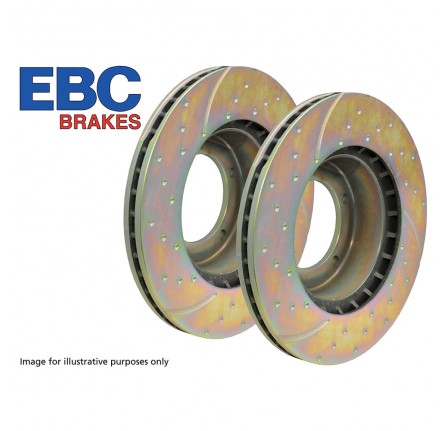 Ebc Vented Drilled and Grooved Performance Disc Front Pair
