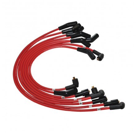Red Silicone V8 Ignition Lead Set 8mm P38 upto 1999 and 90 4.0