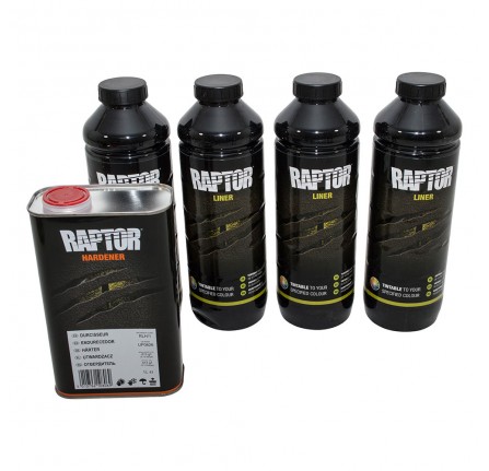 Raptor 4LTR Kit Tintable 4 x 750ML Raptor 1 x 1 Litre Hardner