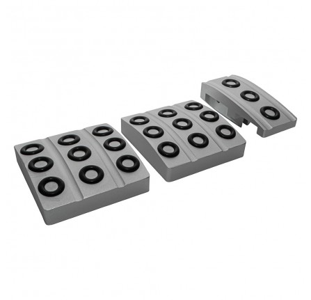 Silver Aluminium Pedal Covers Defender TD5/Tdci