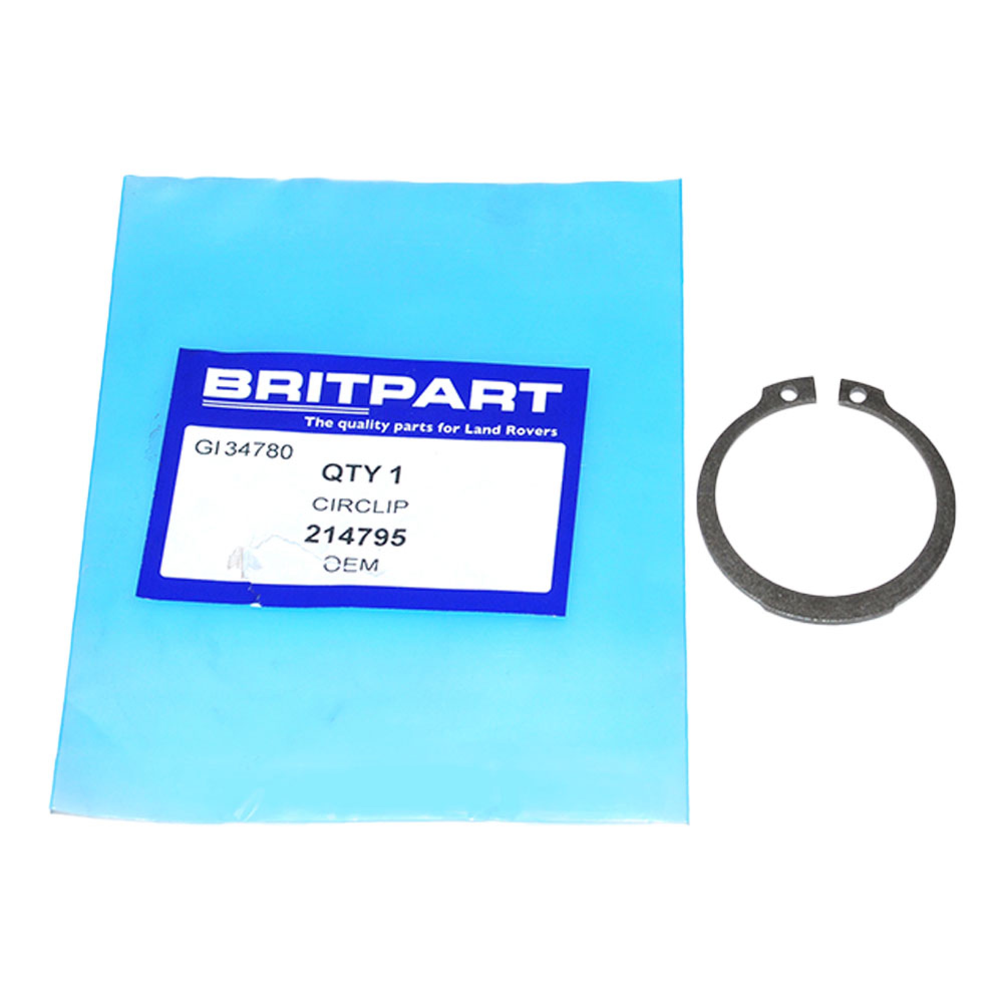 214795 - Circlip for Primary Pinion S3 101 F/C and Clutch Withdrawal. 1948-50.