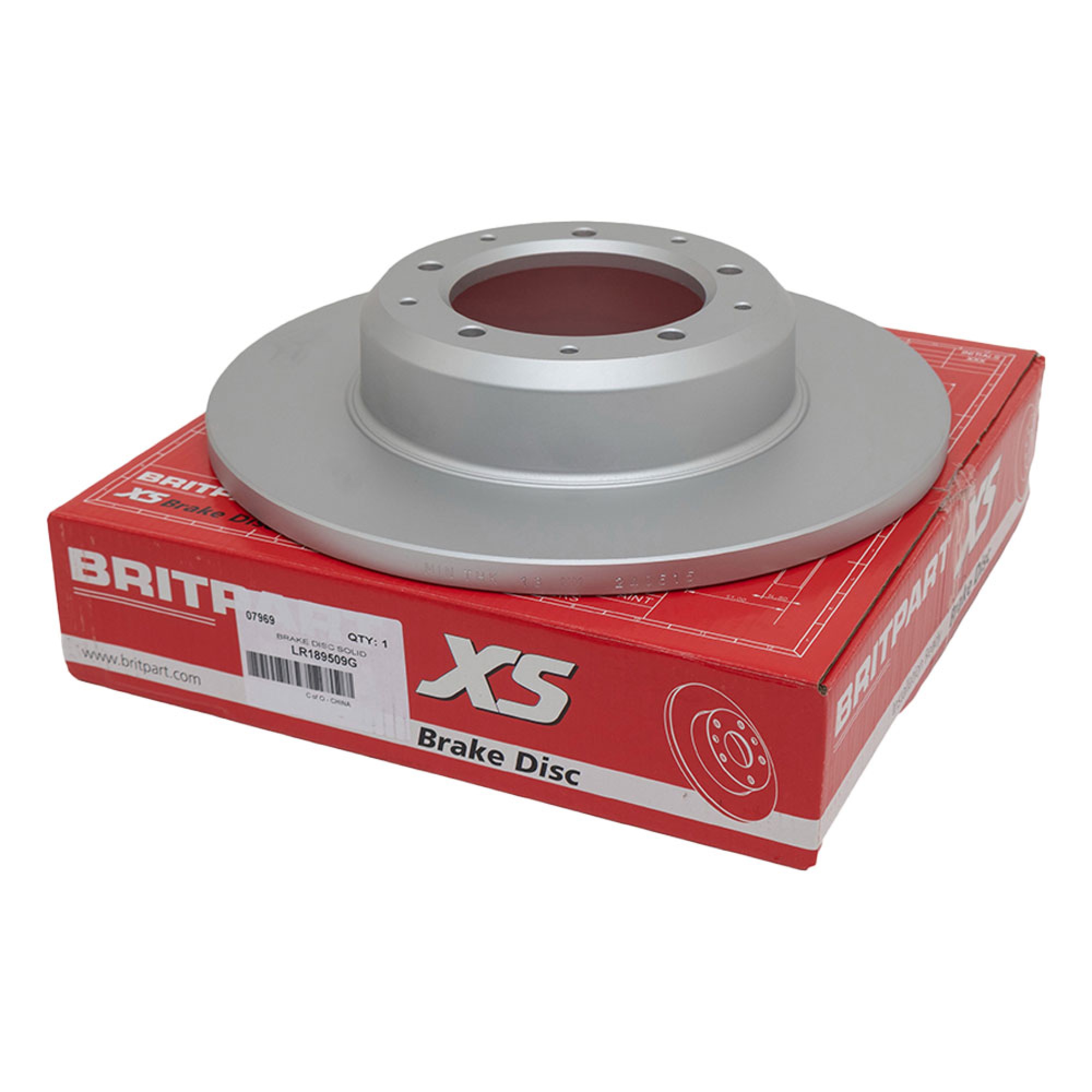 LR189509G - Britpartxs Rear Brake Disc Solid 110/130 from XA159807