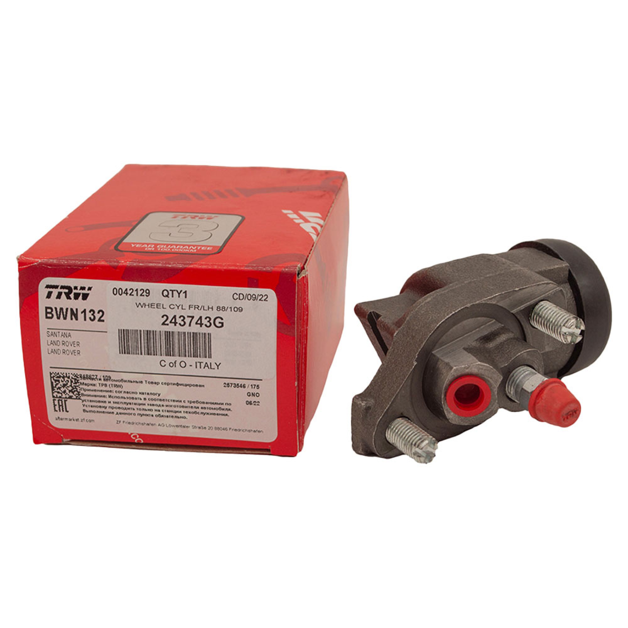 243743G - Trw - Wheel Cylinder Front 11 Inch L.H.