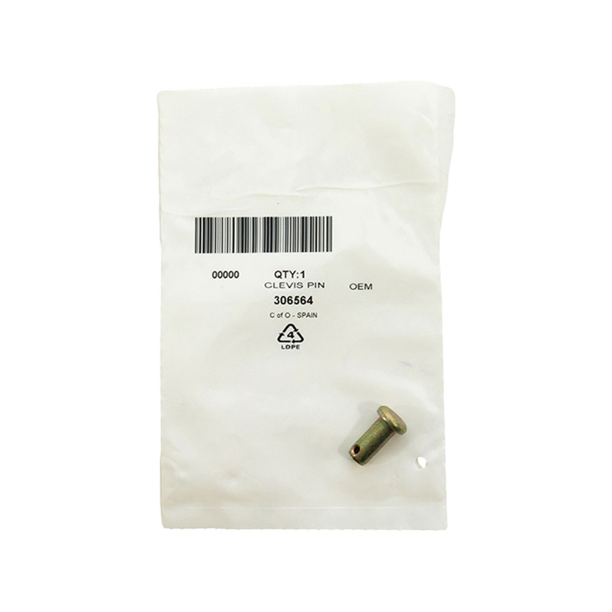 306564 - Pin for Door Check Strap. Rear Step Series and 101 FC