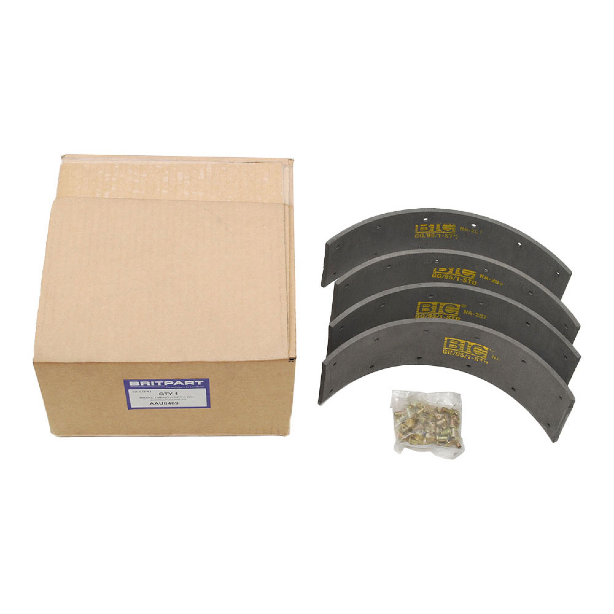 AAU8469 - Brake Linings Front 2.6 Litre 11 Inch Brakes.