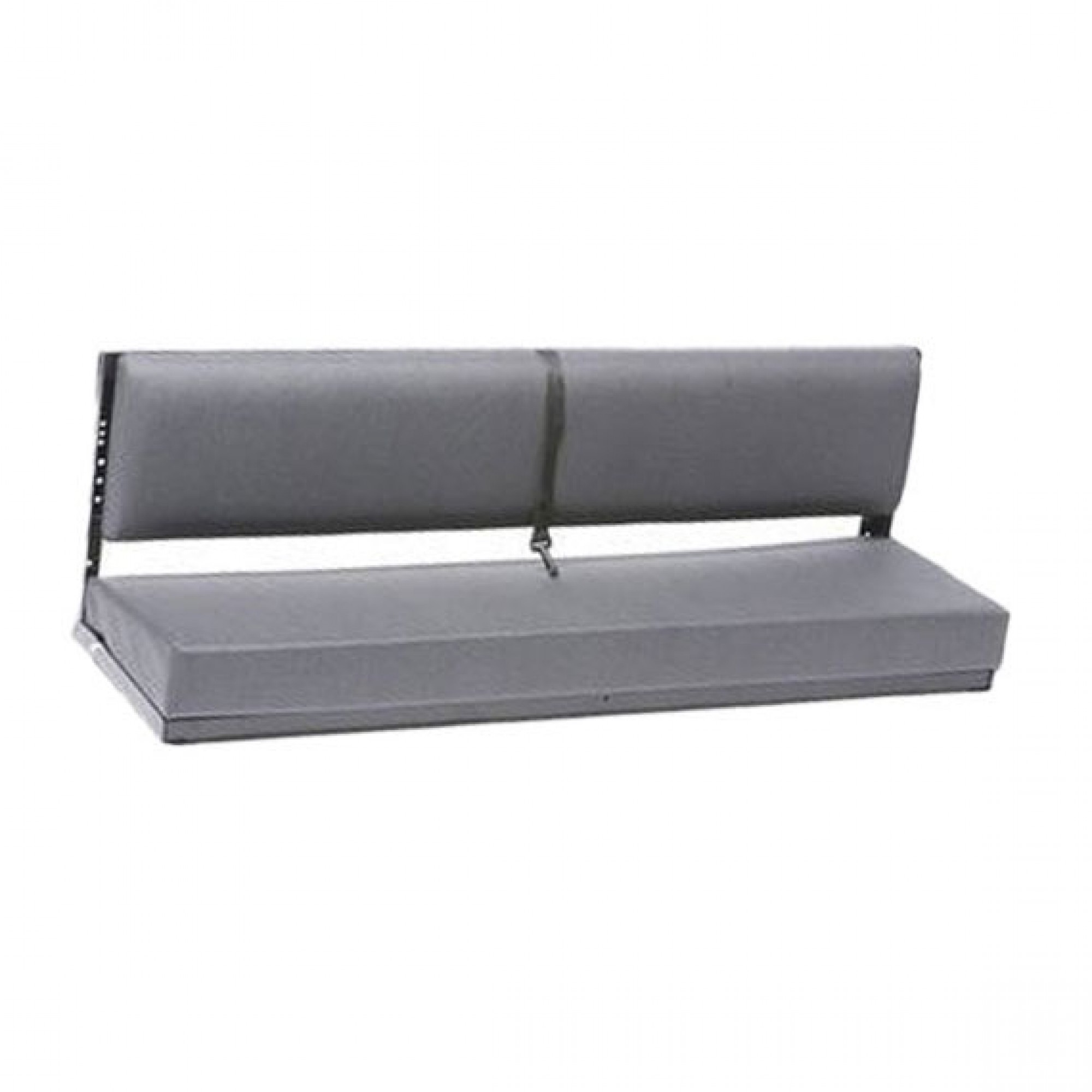 EXT006-DGV - 3 Man Bench Seat Dark Grey Vinyl Black Powder Coat Frame (Back Brackets and Fixings)