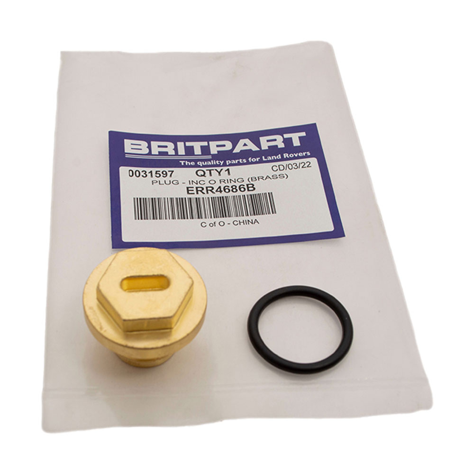 ERR4686B - Brass Filler Plug Radiator 90/110 to TA976035. Discovery 1. P38 Petrol and Rrc. and 109 V8