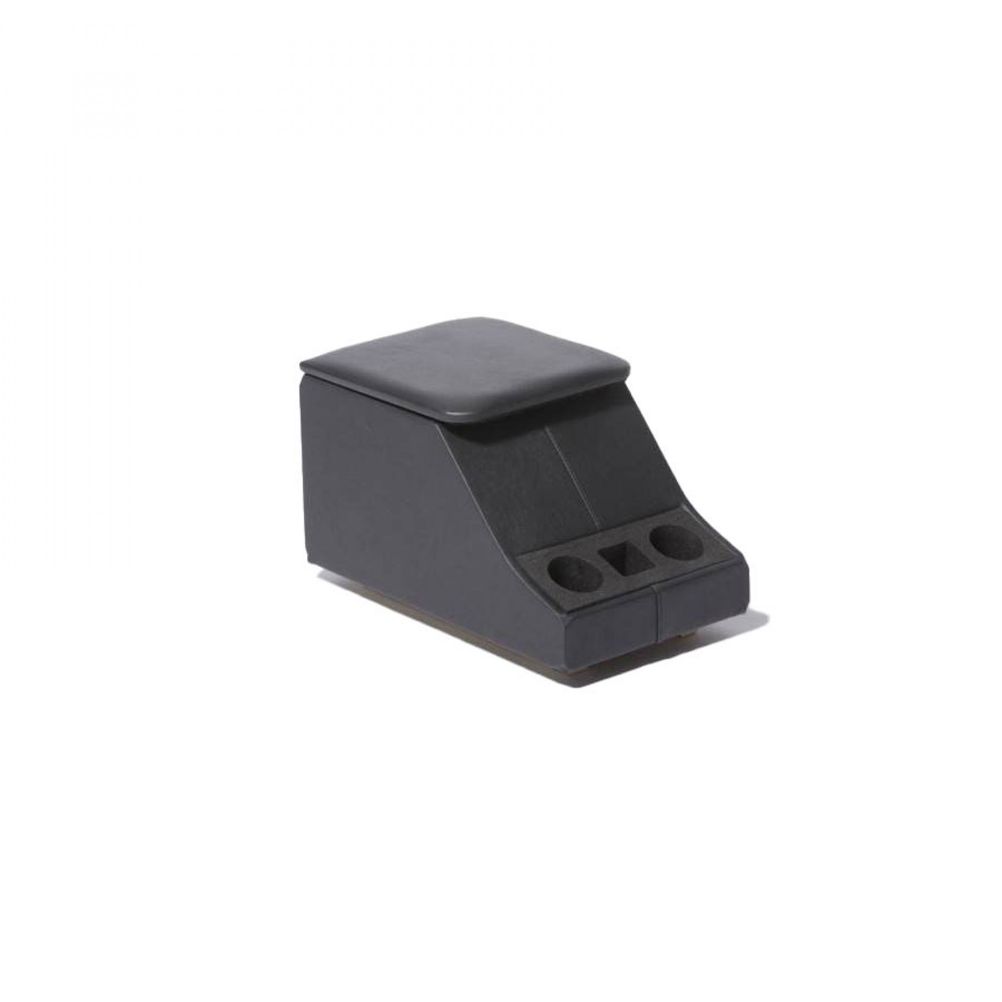 Exmoor Trim Cubby Box Defender Dark Grey Vinyl Defender with Cup Holder