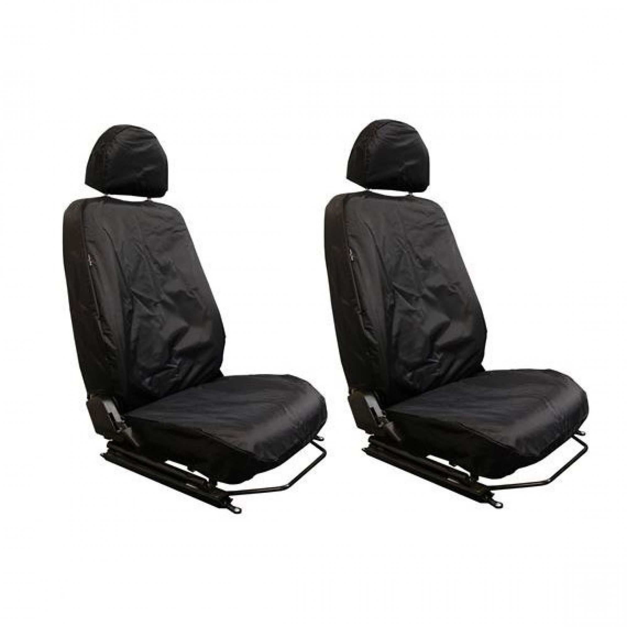 EXT018-18 - 90/110 TD4 Front Outer Seat Covers Pair Black Nylon 2007ON