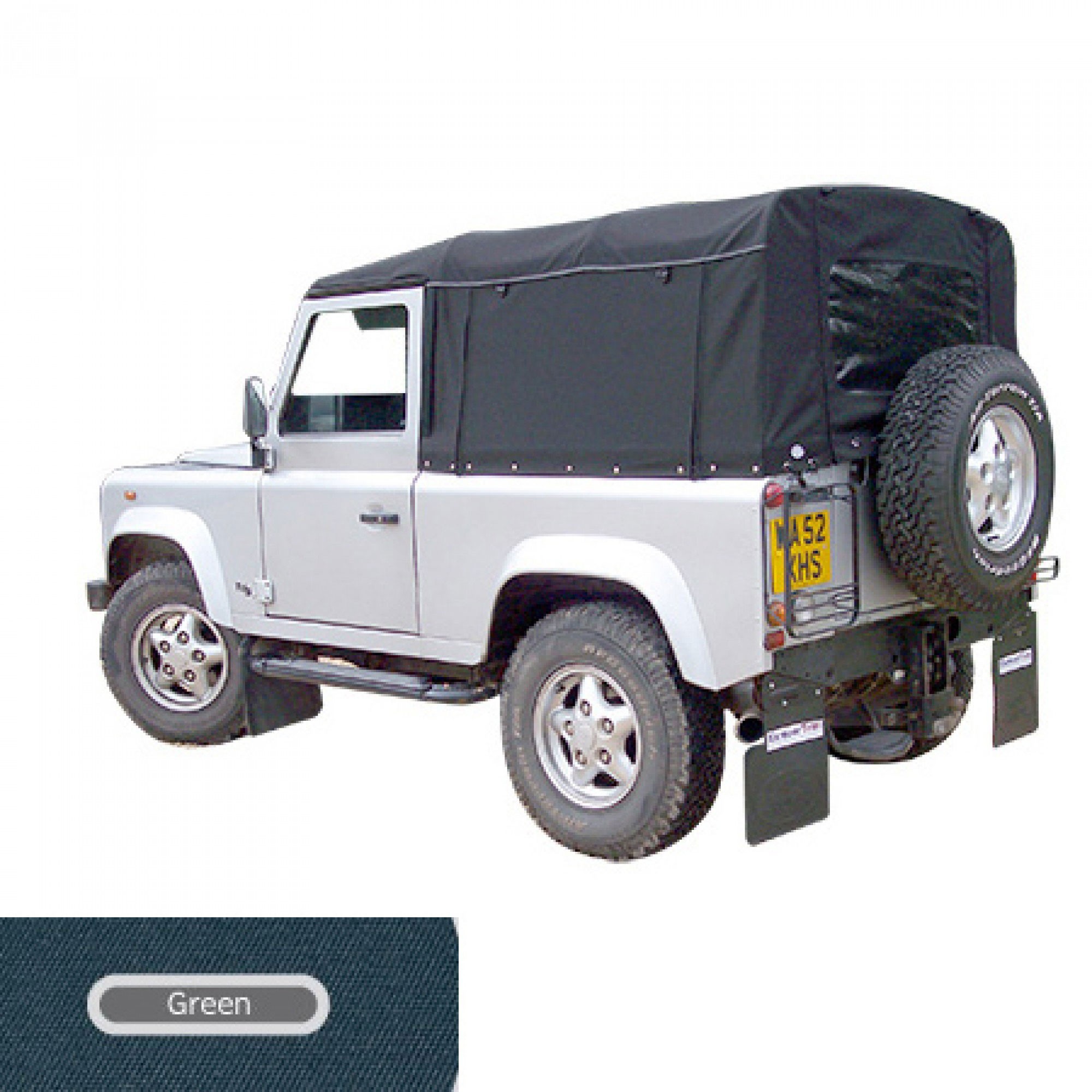 EXT201-13GNM - 90 Full Moh Green Zip Sides